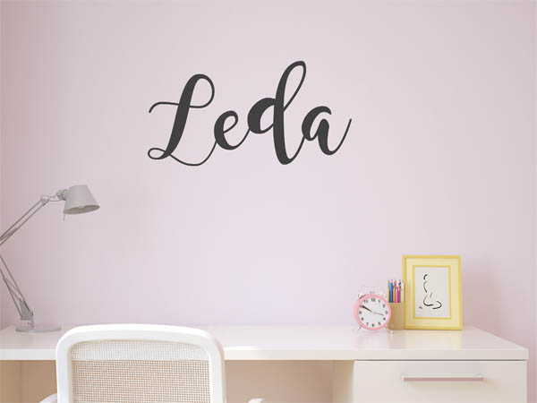 Wandtattoo Leda in Handschrift