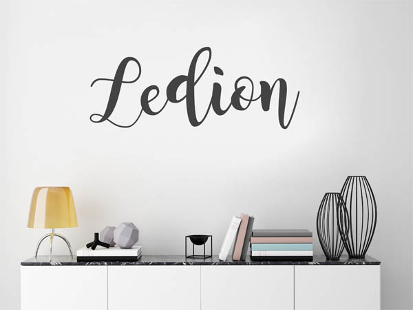 Wandtattoo Ledion in Handschrift