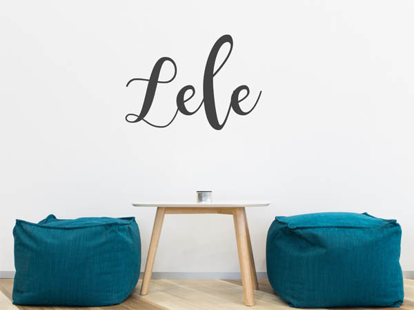 Wandtattoo Lele in Handschrift