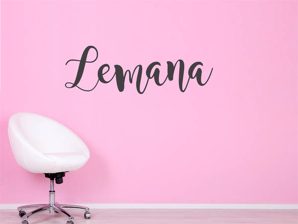 Wandtattoo Lemana in Handschrift