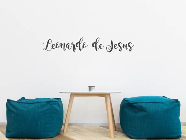 Wandtattoo Leonardo de Jesus in Handschrift
