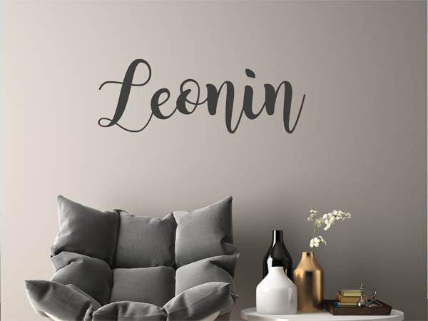 Wandtattoo Leonin in Handschrift