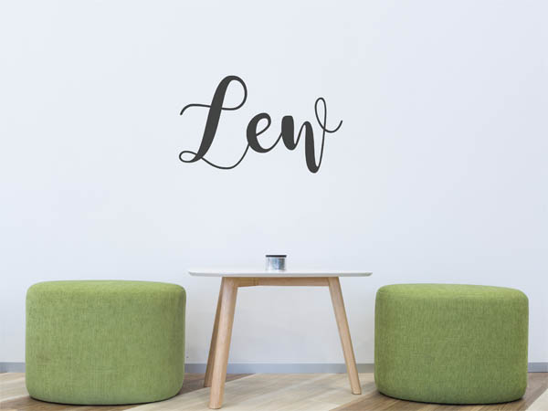 Wandtattoo Lew in Handschrift