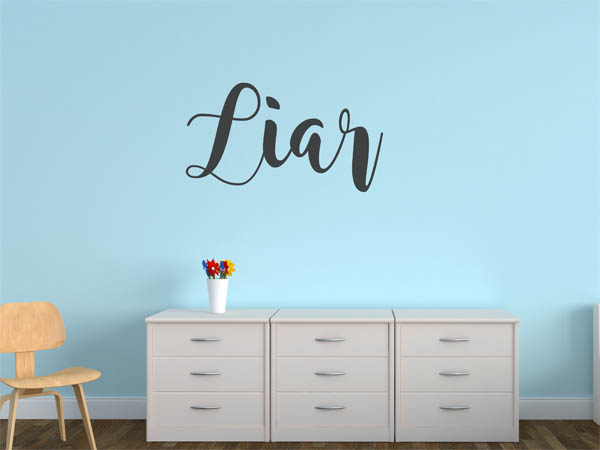 Wandtattoo Liar in Handschrift