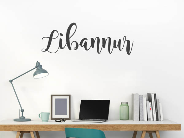 Wandtattoo Libannur in Handschrift