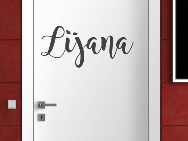 Wandtattoo Lijana in Handschrift