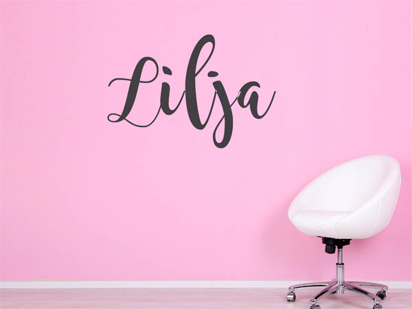 Wandtattoo Lilja in Handschrift