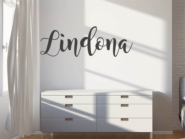 Wandtattoo Lindona in Handschrift