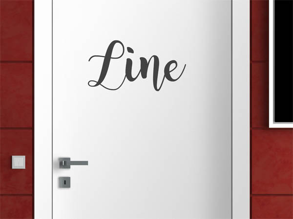 Wandtattoo Line in Handschrift