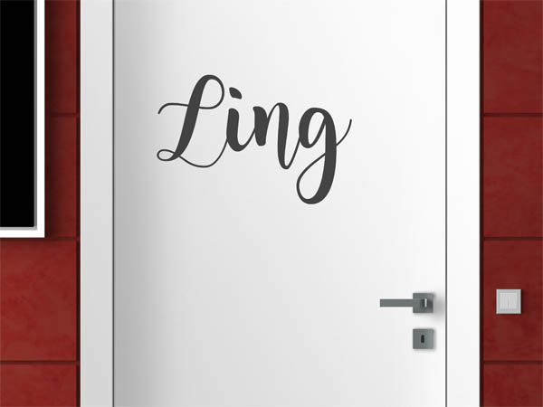 Wandtattoo Ling in Handschrift