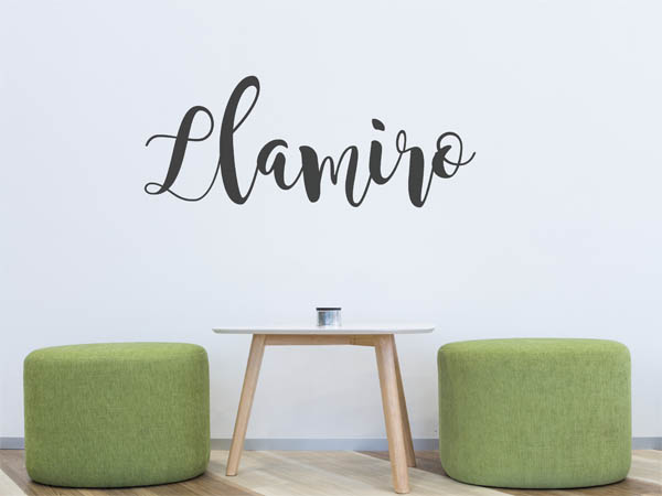 Wandtattoo Llamiro in Handschrift