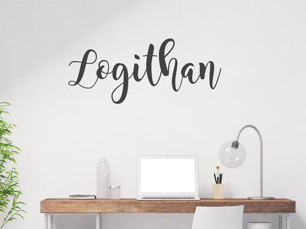 Wandtattoo Logithan in Handschrift