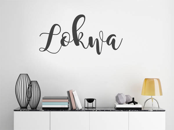 Wandtattoo Lokwa in Handschrift
