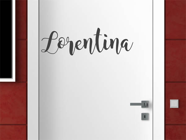 Wandtattoo Lorentina in Handschrift