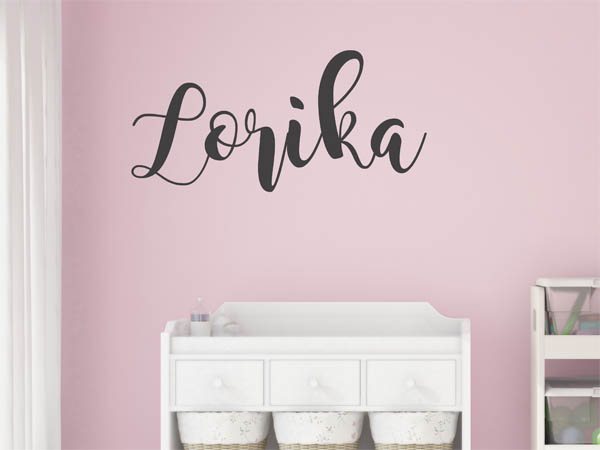 Wandtattoo Lorika in Handschrift