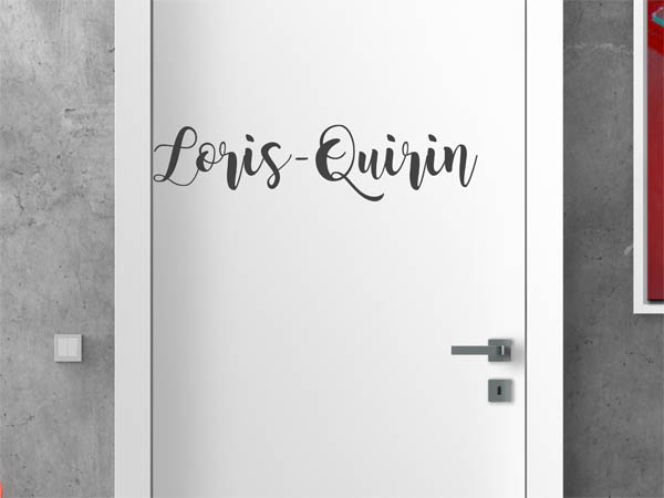 Wandtattoo Loris-Quirin in Handschrift