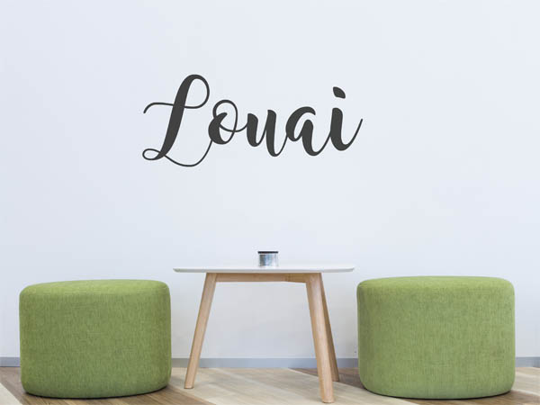 Wandtattoo Louai in Handschrift