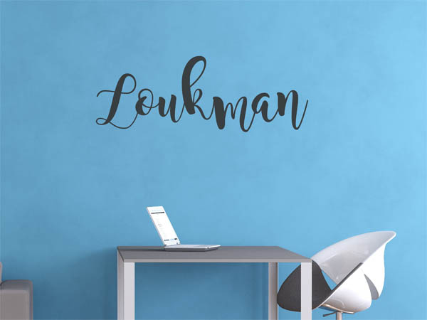 Wandtattoo Loukman in Handschrift