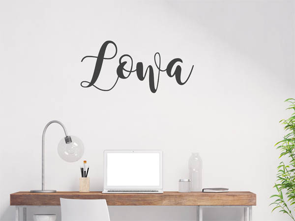 Wandtattoo Lowa in Handschrift