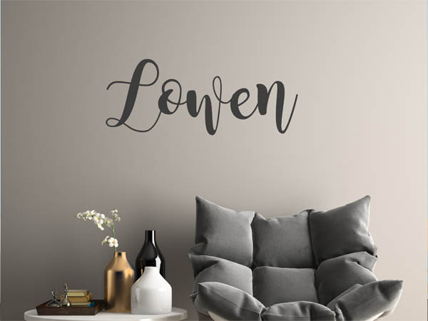 Wandtattoo Lowen in Handschrift