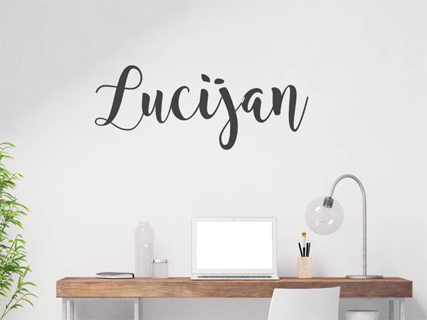 Wandtattoo Lucijan in Handschrift