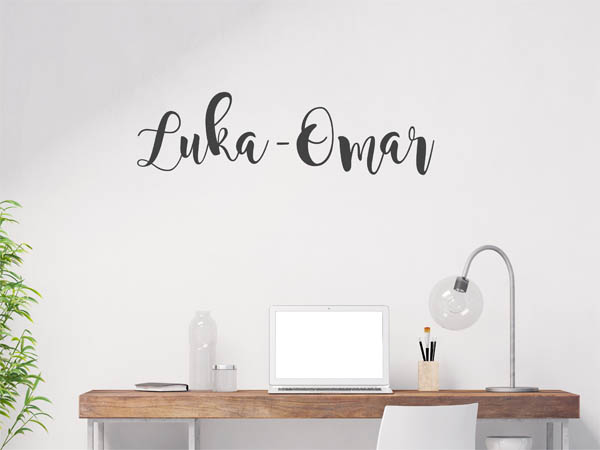 Wandtattoo Luka-Omar in Handschrift