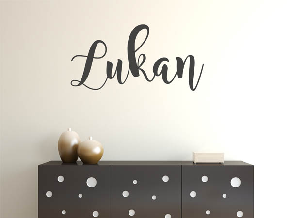 Wandtattoo Lukan in Handschrift
