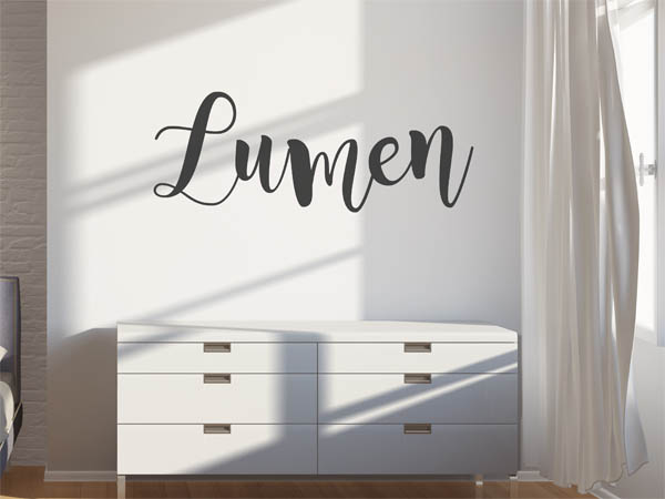 Wandtattoo Lumen in Handschrift