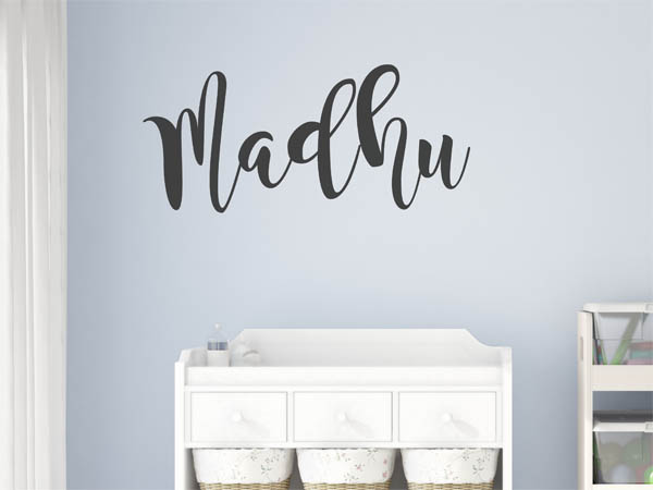 Wandtattoo Madhu in Handschrift