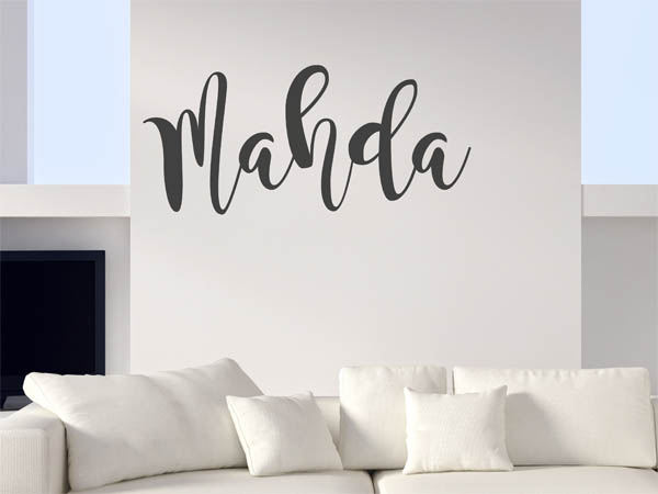 Wandtattoo Mahda in Handschrift