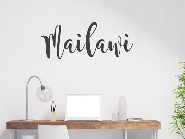 Wandtattoo Mailawi in Handschrift