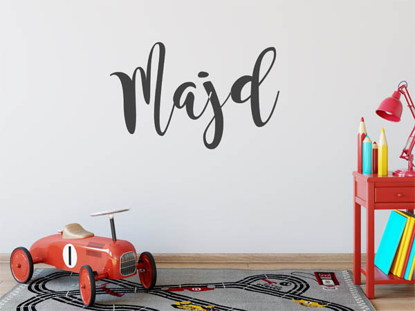 Wandtattoo Majd in Handschrift