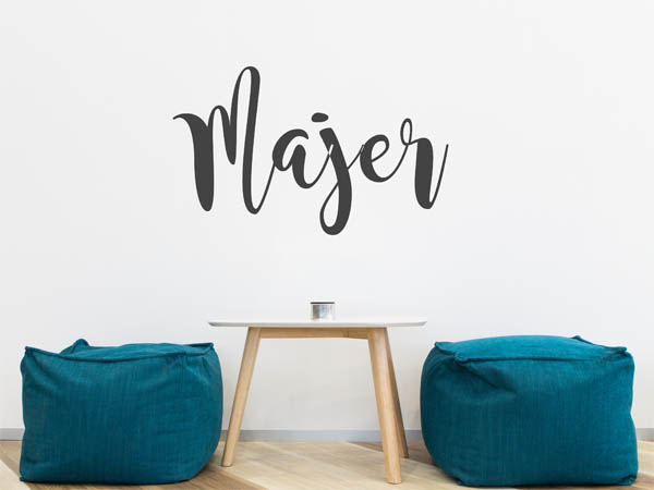 Wandtattoo Majer in Handschrift