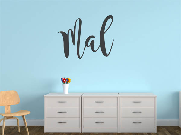 Wandtattoo Mal in Handschrift