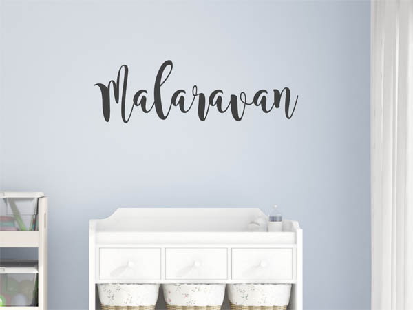 Wandtattoo Malaravan in Handschrift