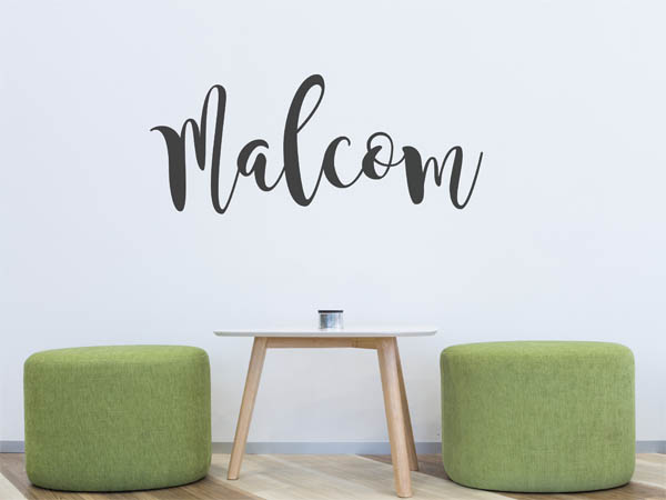Wandtattoo Malcom in Handschrift