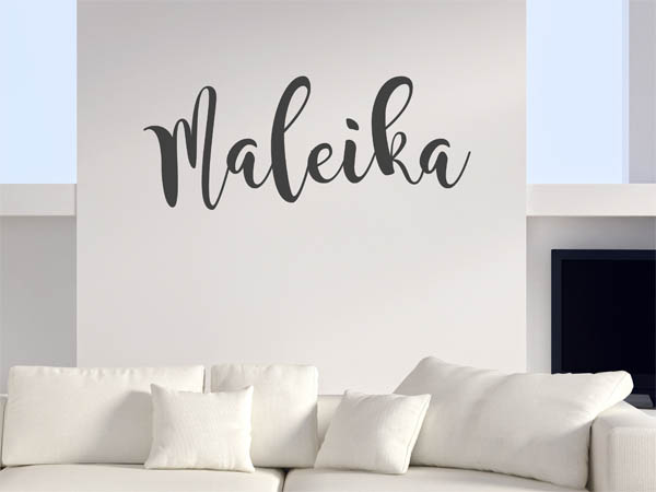 Wandtattoo Maleika in Handschrift