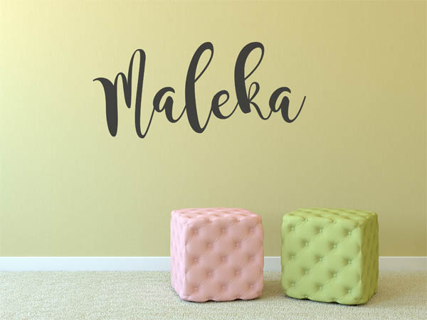 Wandtattoo Maleka in Handschrift