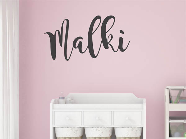 Wandtattoo Malki in Handschrift