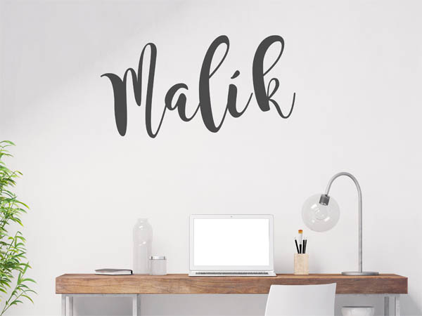 Wandtattoo Malík in Handschrift