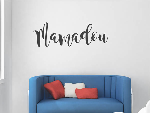 Wandtattoo Mamadou in Handschrift