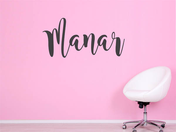 Wandtattoo Manar in Handschrift