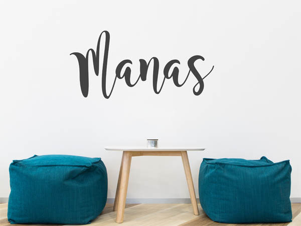 Wandtattoo Manas in Handschrift