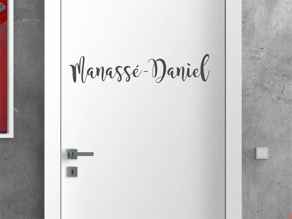 Wandtattoo Manassé-Daniel in Handschrift