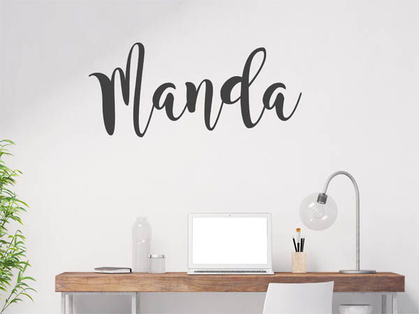 Wandtattoo Manda in Handschrift