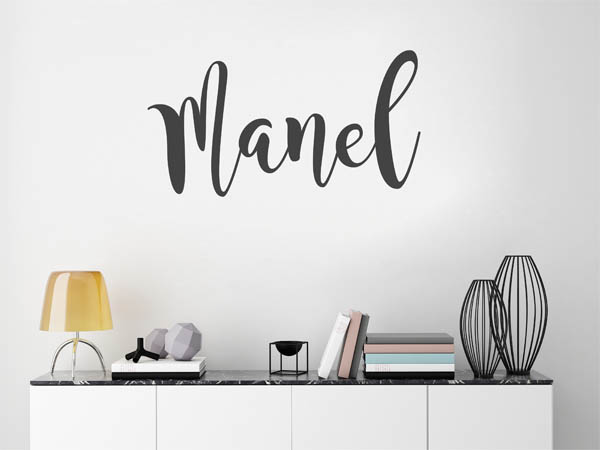 Wandtattoo Manel in Handschrift