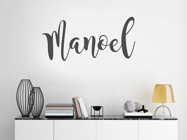 Wandtattoo Manoel in Handschrift