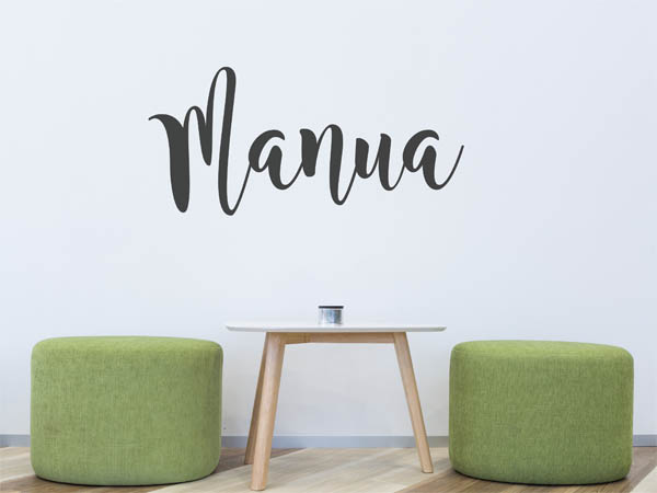 Wandtattoo Manua in Handschrift