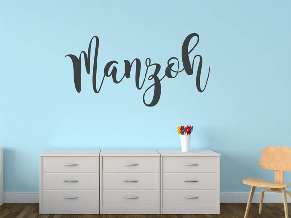 Wandtattoo Manzoh in Handschrift