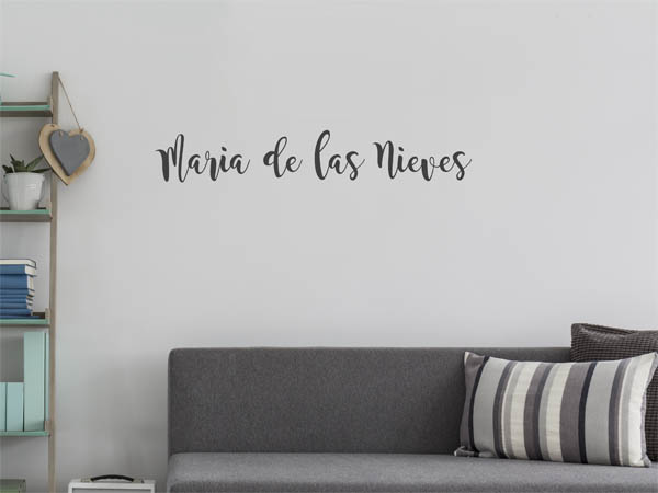 Wandtattoo Maria de las Nieves in Handschrift